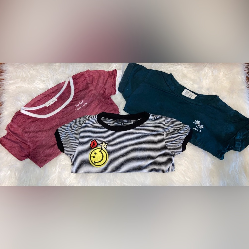 3 Pack of Various brands Crop Tops Woman ; Size: Medium
